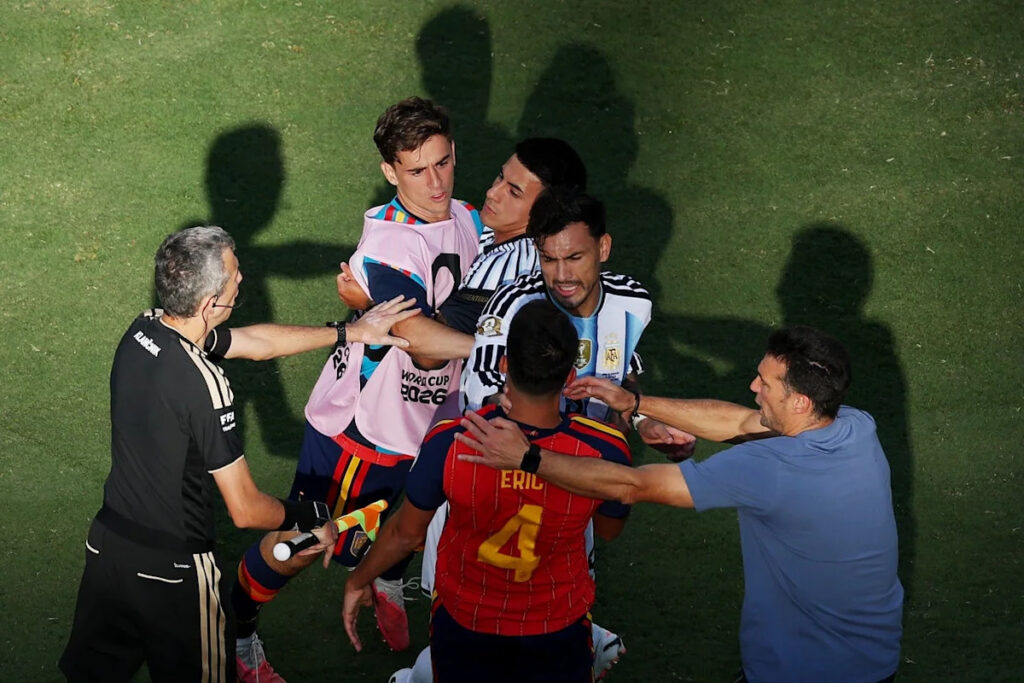 Argentina star Leandro Paredes handed 10-game ban for sparking World Cup final brawl - Yahoo Sports
