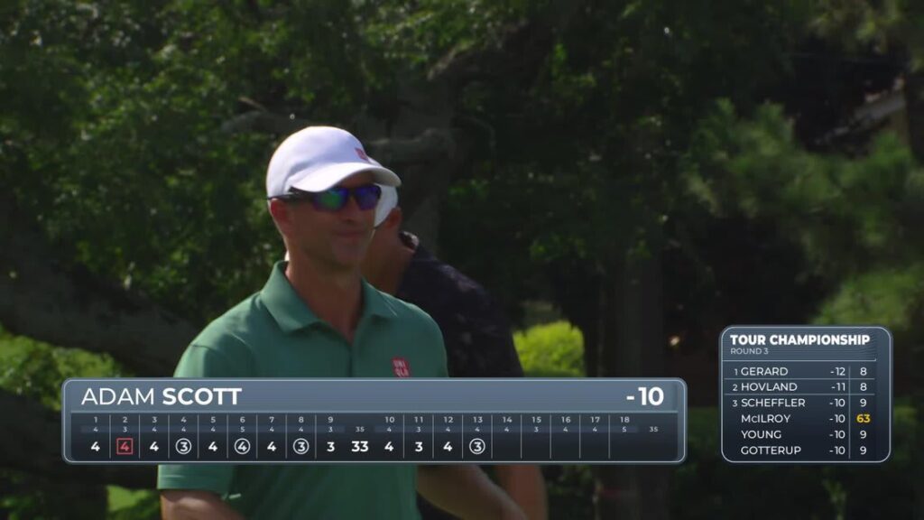 Adam Scott sinks 23-foot birdie putt on No. 13 at TOUR Championship - PGA Tour