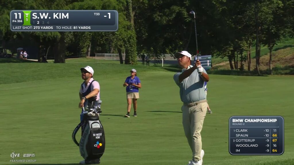 Si Woo Kim's 84-yard approach sets up birdie on No. 11 at BMW Championship - PGA Tour