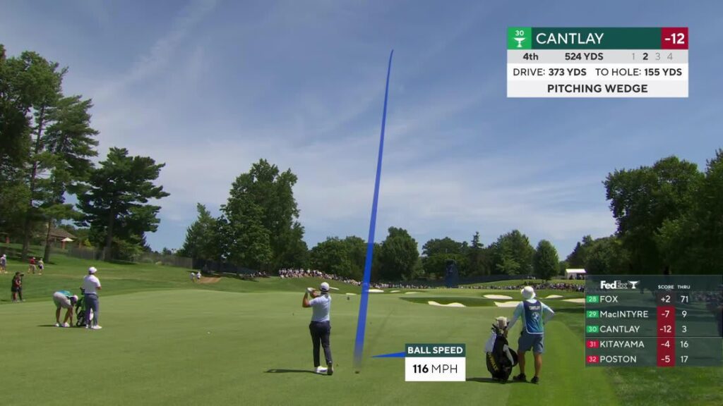 Patrick Cantlay's 155-yard approach sets up birdie on No. 4 at BMW Championship - PGA Tour