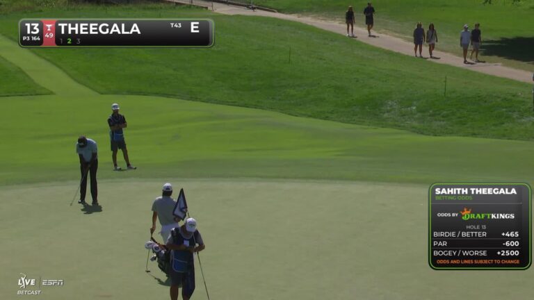 Sahith Theegala sinks 23-foot birdie putt on No. 13 at BMW Championship - PGA Tour