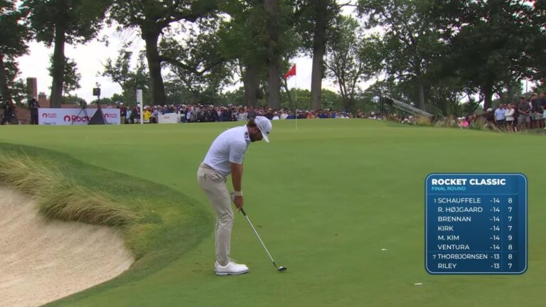 Cameron Young sinks 2-foot putt for birdie on No. 8 at Rocket Classic - PGA Tour