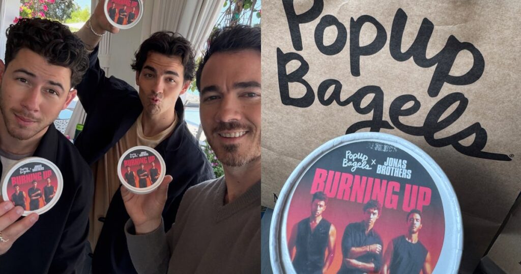 PopUp Bagels Just Dropped A JoBros-Inspired Schmear & I'm "Burnin' Up" - Elite Daily