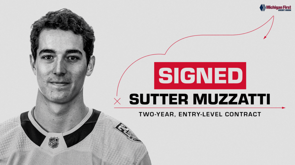Red Wings acquire Sutter Muzzatti from Nashville Predators in exchange for future considerations - NHL.com