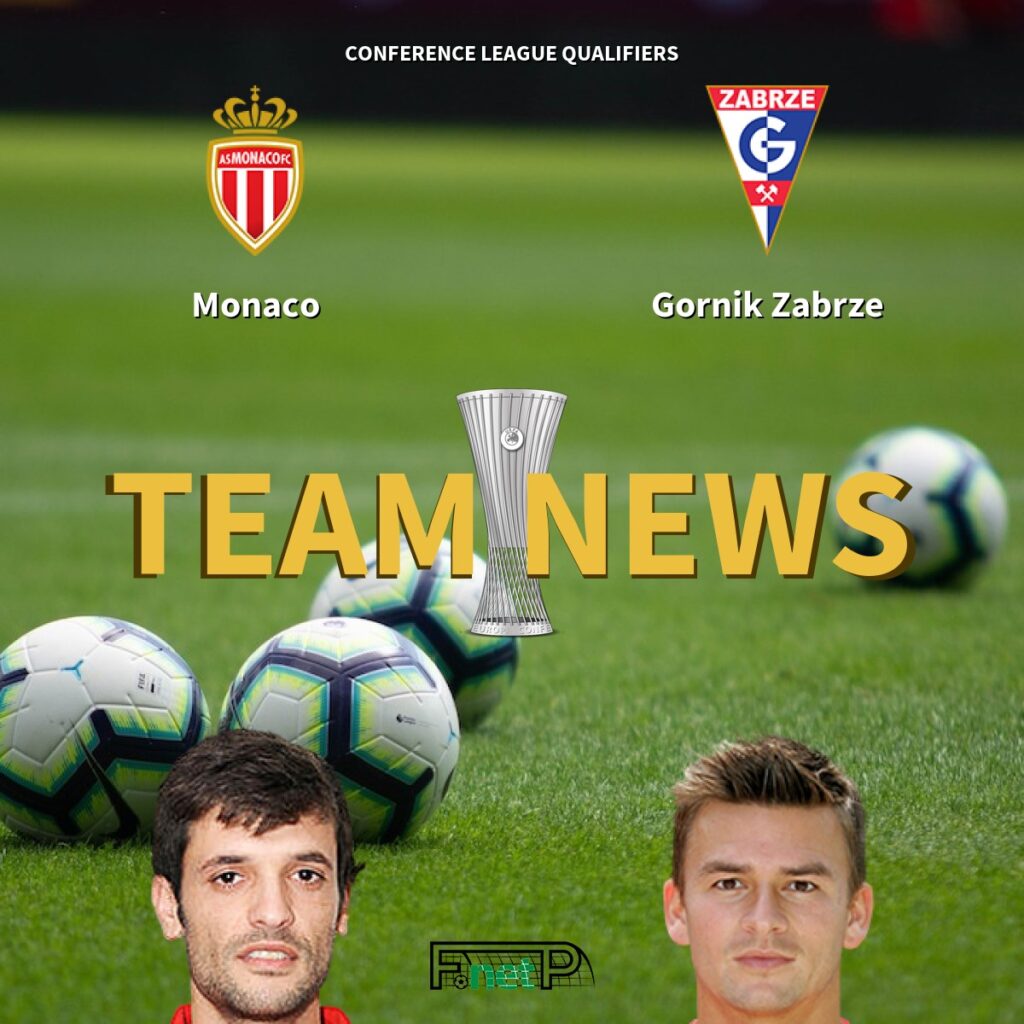Conference League Qualifiers News: Monaco vs Górnik Zabrze Confirmed Line-ups - FootballPredictions.NET