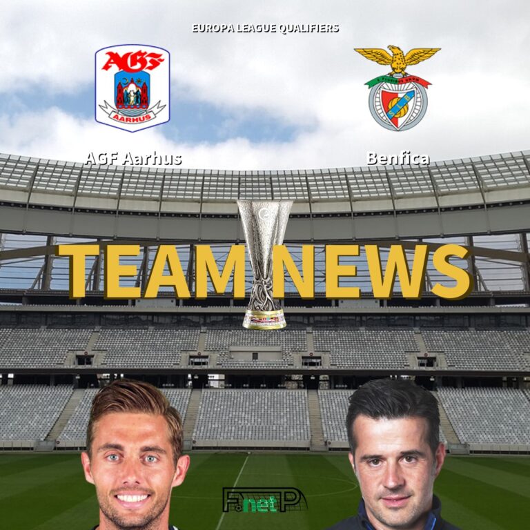Europa League Qualifiers News: AGF Aarhus vs Benfica Confirmed Line-ups - FootballPredictions.NET