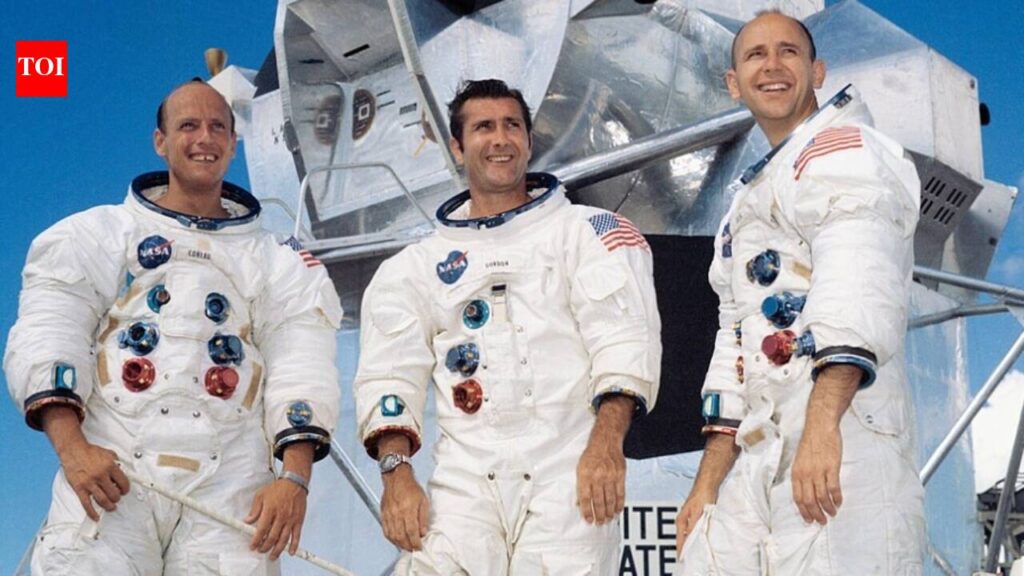 Apollo 12 astronauts returned from the moon so filthy that their pilot made them strip before entering hi - The Times of India