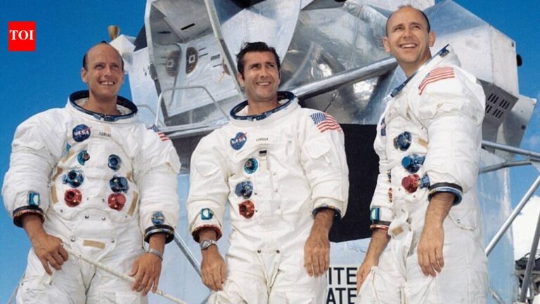 Apollo 12 astronauts returned from the moon so filthy that their pilot made them strip before entering hi - The Times of India