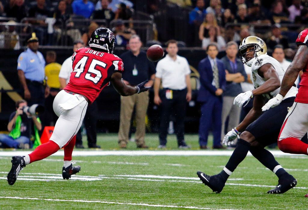 The 49ers acquire LB Deion Jones from the Saints for RB Zamir White, AP source says - Houston Chronicle