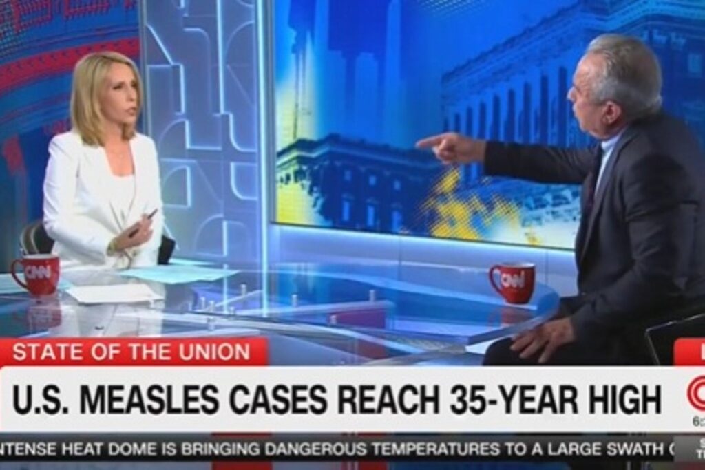 RFK Jr losess temper in angry clash with CNN host over measles and Covid: ‘You want to sit here and attack me?’ - The Independent