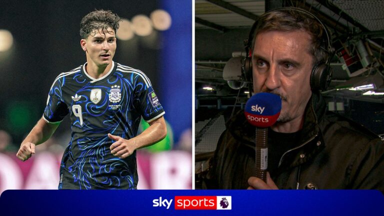 Gary Neville says Arsenal need a star striker and discusses Julian Alvarez - Sky Sports