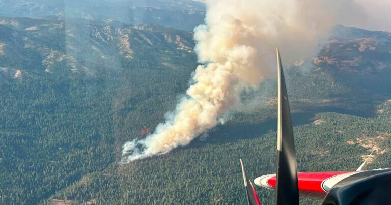 Evacuation warning issued as Talbot Fire burns 200 acres west of Lake Tahoe - CBS News