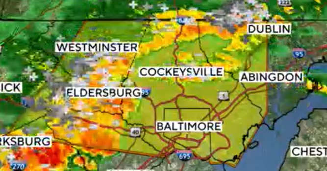 Tornado Warning issued for Baltimore City and surrounding counties - CBS News