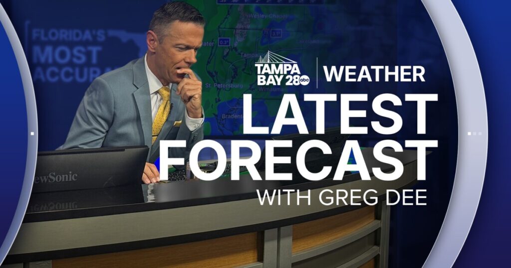 Forecast: Sunday showers likely - Tampa Bay 28