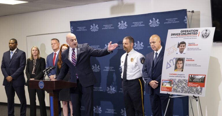 14 charged in cocaine trafficking ring at two Penn State fraternities, AG says pledges packed drugs - WPSU