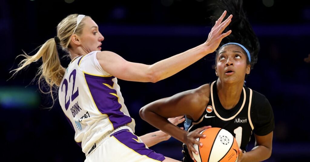 Angel Reese breaks two WNBA rebounding records in Atlanta’s victory over Sparks - Los Angeles Times