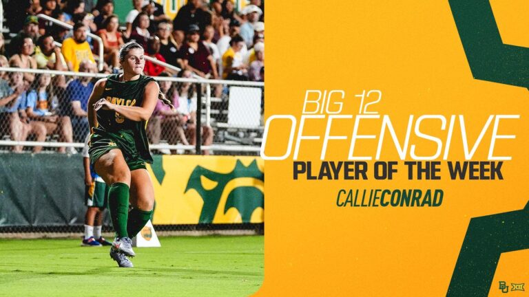 SOC’s Callie Conrad Dubbed Big 12 Offensive Player of the Week - baylorbears.com