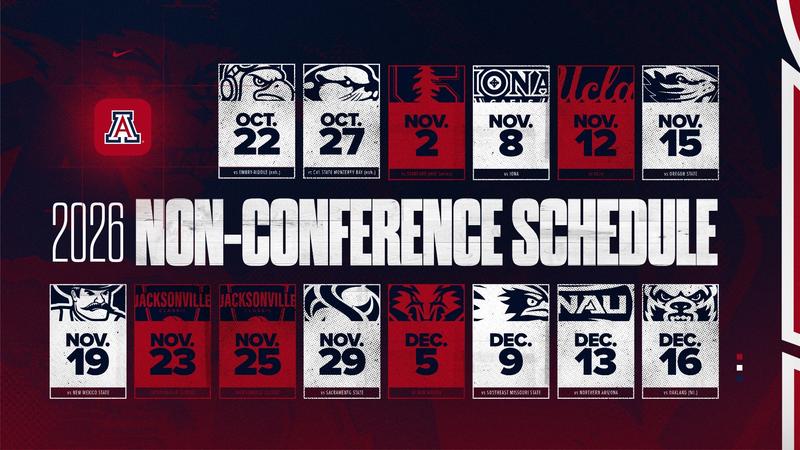 Arizona Women’s Basketball Announces 2026-27 Non-Conference Schedule - University of Arizona Athletics