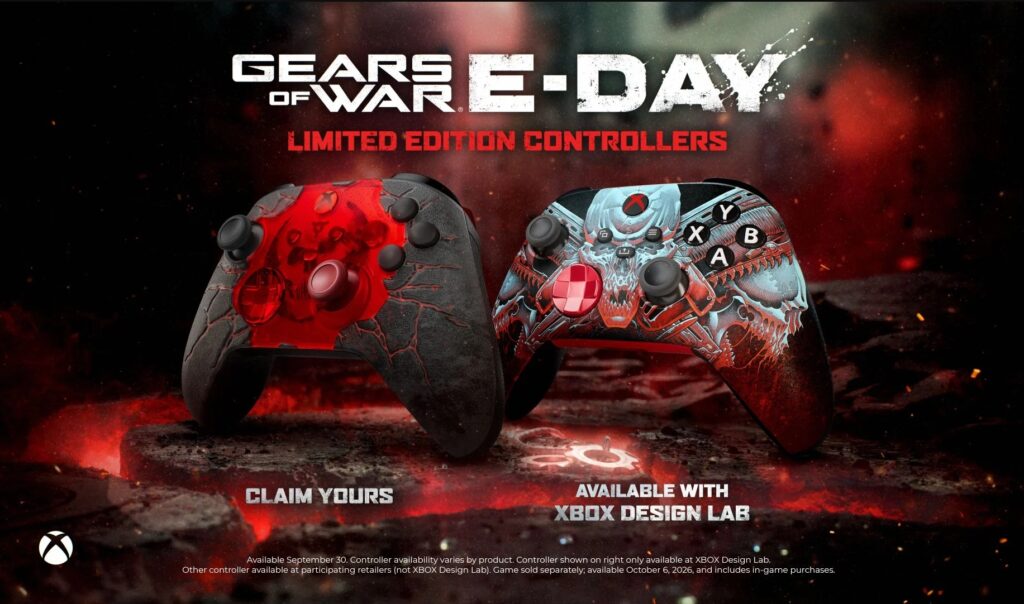 XBOX releases a new limited edition Gears of War E-Day controller and adds several Design Lab options - Instant Gaming News