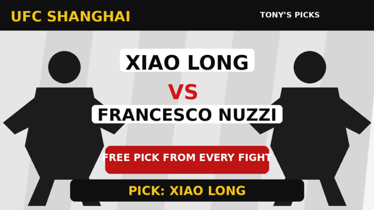 Xiao Long vs Francesco Nuzzi Prediction, Odds and UFC Shanghai Free Pick - tonyspicks.com