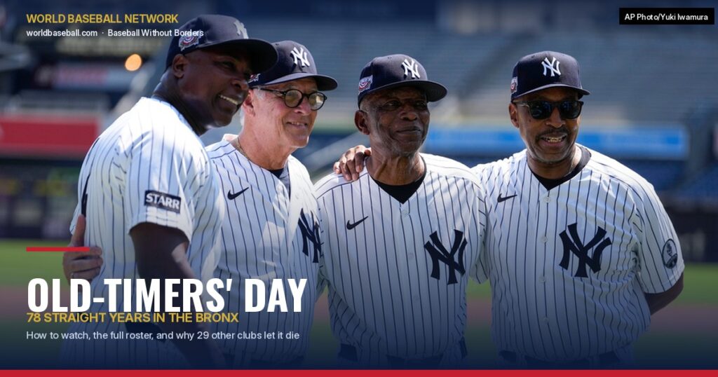 Yankees Old-Timers’ Day 2026: How to Watch, Roster, and Why It’s Nearly Extinct - World Baseball Network