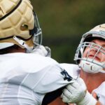 CJ Carr may have accidentally revealed the winner of Notre Dame's right guard battle - Slap the Sign