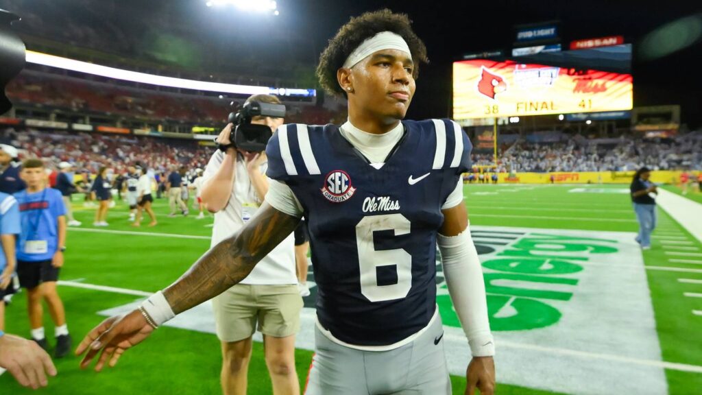 Trinidad Chambliss' Girlfriend Alina Glows in Brown Dress Before Ole Miss-LSU Game - Sports Illustrated