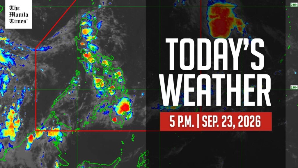 Today's Weather, 5 P.M. | Sept. 23, 2026 - The Manila Times