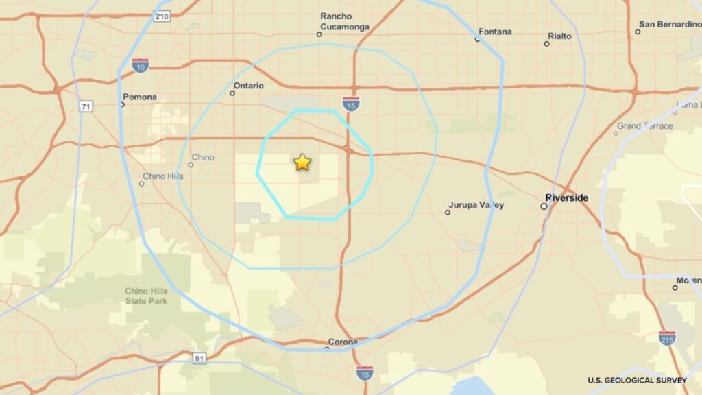 3.4-magnitude earthquake hits Ontario, shaking felt across San Bernardino County, USGS says - ABC7 Los Angeles