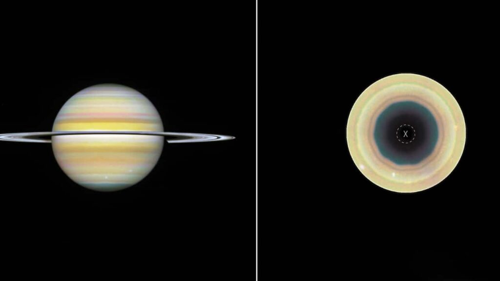 What did NASA find on Saturn? Hubble spots a strange 10-sided pattern at its south pole - Moneycontrol.com