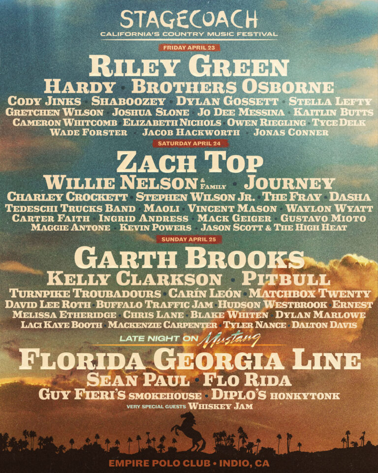 Riley Green, Zach Top, Garth Brooks, Tedeschi Trucks Band, Willie Nelson, Brothers Osborne and More Set for Stagecoach - Jambands