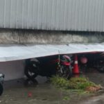 Supermarket awning collapses during heavy rain, damages three motorcycles - NST Online