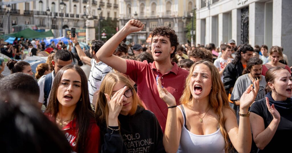 Housing protests spread across Spain after 87-year-old is evicted from home - NBC News