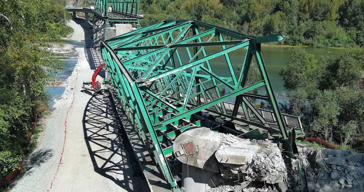 (VIDEO) Demolition of the Old Eel River Bridge on Hwy. 101 is Underway - Lost Coast Outpost