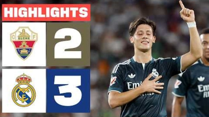Match Highlights Elche - Real Madrid - YSscores
