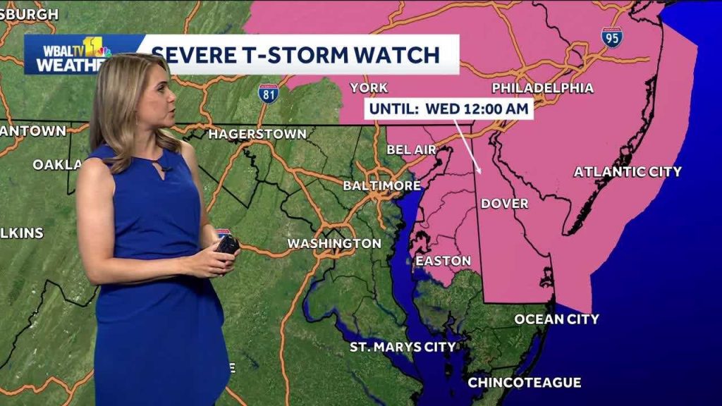Severe Thunderstorm Watch for parts of Maryland Tuesday evening - WBAL News Radio
