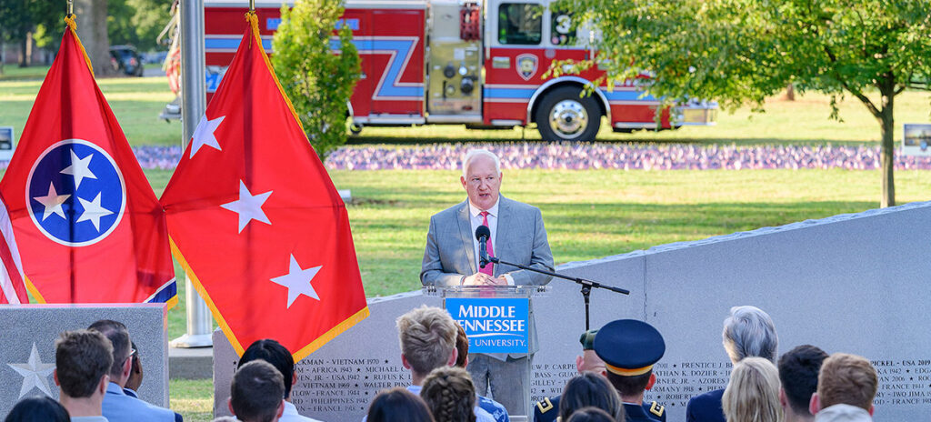 ‘Never forget’: On 25th anniversary, MTSU 9/11 speaker recounts bravery of brother-in-law’s final moments - MTSU News