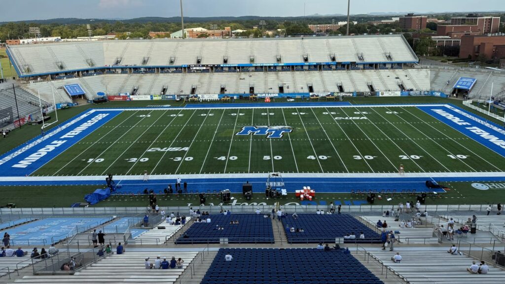 MTSU football vs. Murray State in third weather delay during fourth quarter - dnj.com