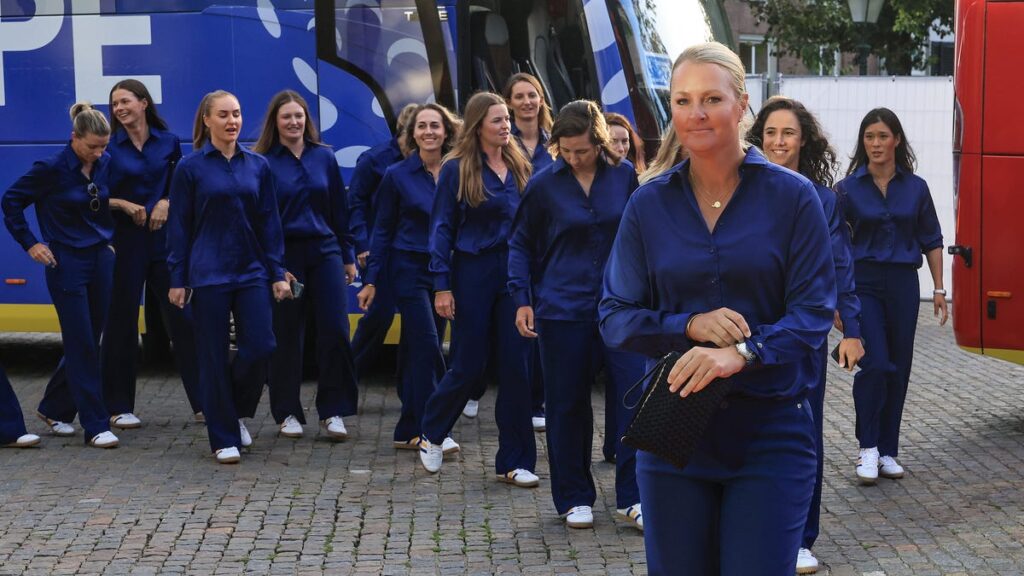 Photos: European players dress in matching ensemble at 2026 Solheim Cup gala - Golfweek