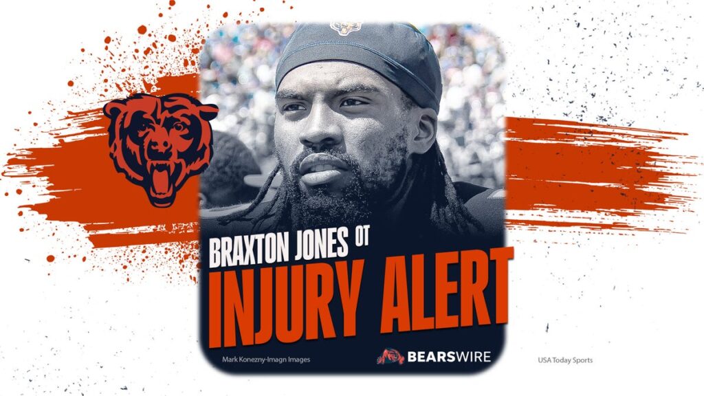 Bears LT Braxton Jones exits game with knee injury - Bears Wire