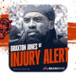 Bears LT Braxton Jones exits game with knee injury - Bears Wire
