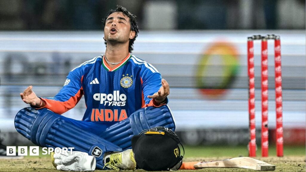 Abhishek Sharma hits 30-ball century for India against Afghanistan - BBC