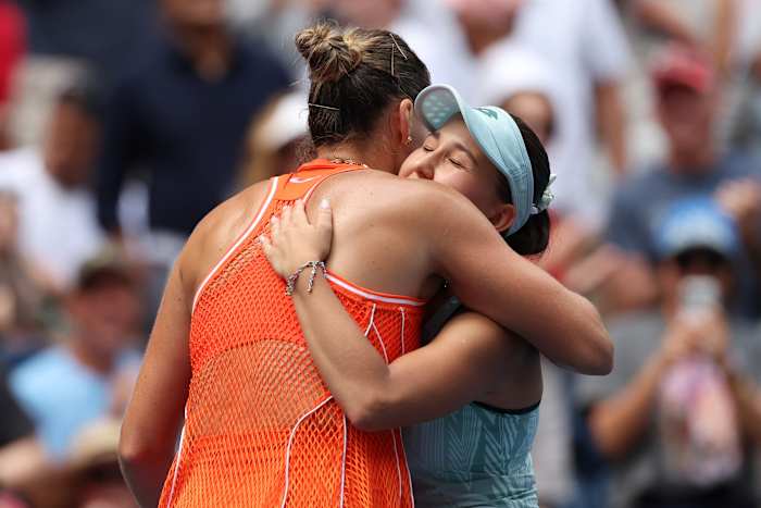 Sabalenka gets through tough test at the US Open, with Williams sisters in doubles action at night - WSLS