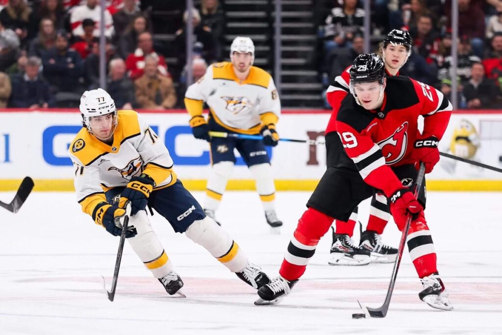 New Jersey Devils acquire forward Luke Evangelista from Nashville Predators - The New York Times