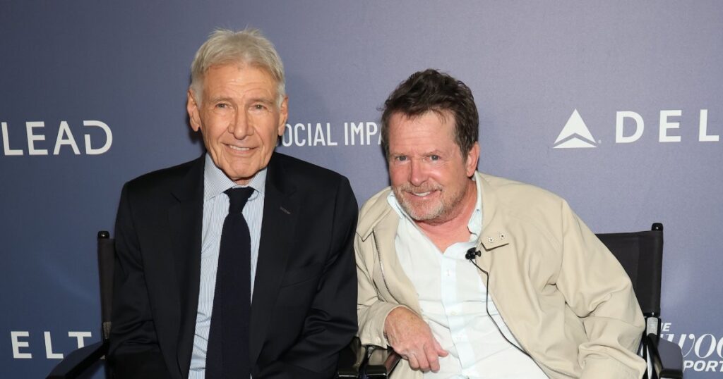 Michael J. Fox Makes Rare Appearance in New Parkinson’s Disease PSA With Harrison Ford - Us Weekly