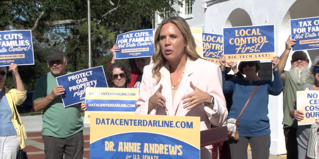 Senate candidate Dr. Annie Andrews calls for moratorium on data centers - Live 5 News