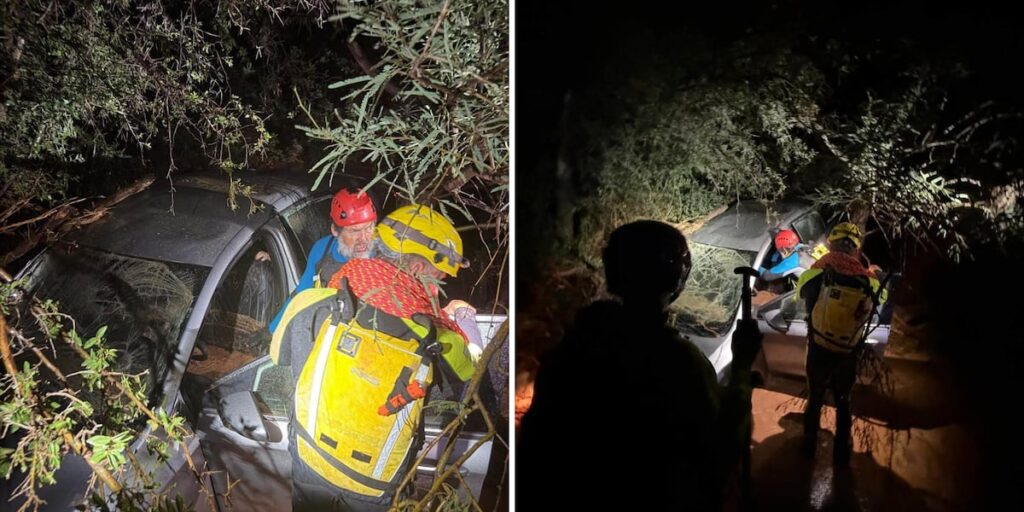 Rescue crews save couple who were swept away in southern Arizona wash - AZ Family