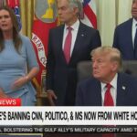 ‘You’re Standing Here’: Sarah Huckabee Sanders Dismisses Trump Media Ban As a Threat to Free Press - Mediaite