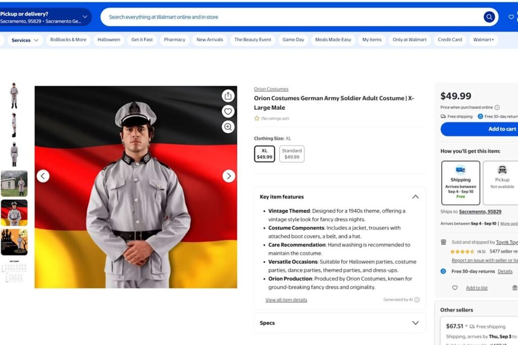 Walmart Removes Controversial WWII German Soldier Costume After Backlash - SSBCrack