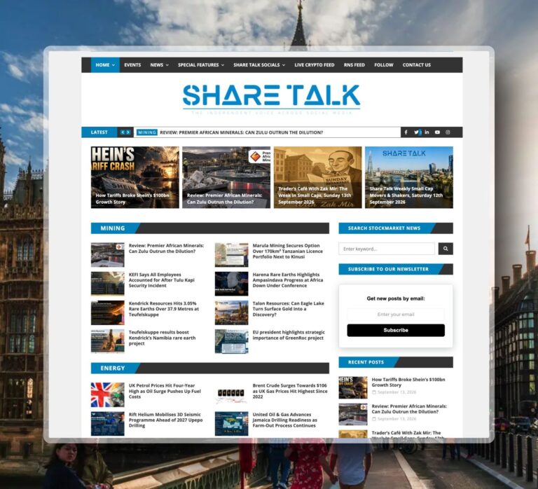 Share Talk Weekly Stock Market News Review, Sunday 13th September 2026 - Share Talk